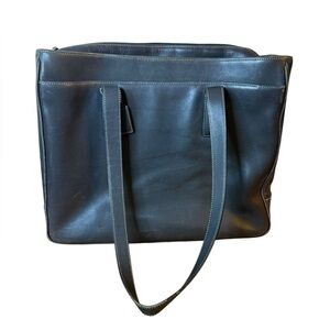 Coach Vintage Hampton Chocolate Brown Leather Laptop Shoulder Bag